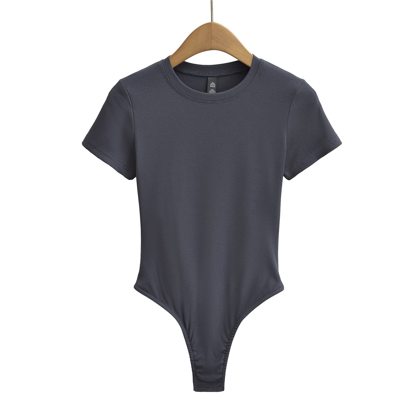 Dame figurnær Bodysuit i høj kvalitet rib-stof med kort ærme Stilla