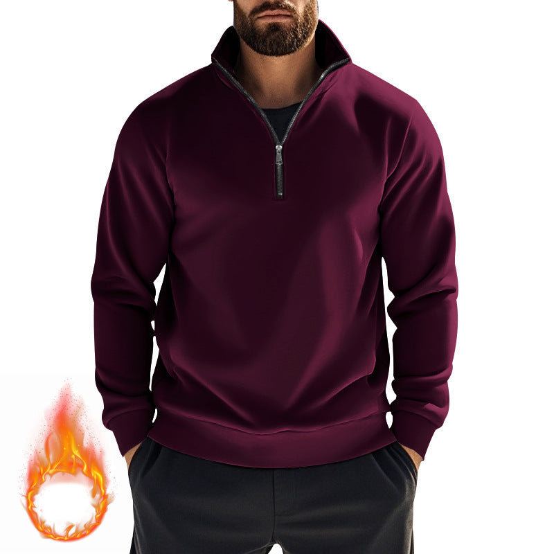 Herrer pullover med lynlås og høj hals Stilla