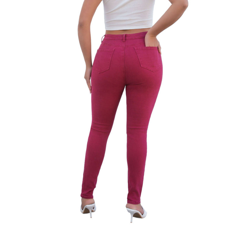 Dame Højskårne Skinny Jeans med tætsiddende snit og komfort-stretch Stilla