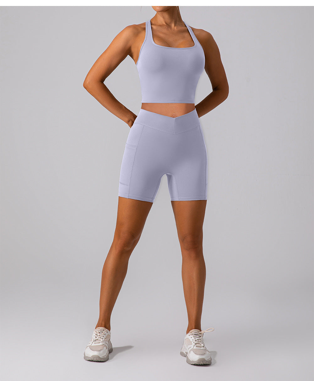 Stilla | Waist Hip Lift Fitness Shorts Dobbelt Sidet Børstet Yoga Bukser Til Kvinder, Slim Fit Sports Bukser