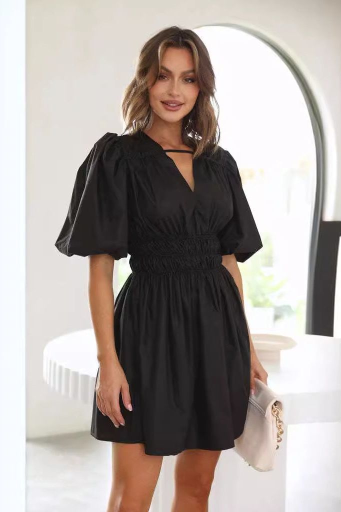 Stilla | V-hals Lavskåret Langærmet Jumpsuit