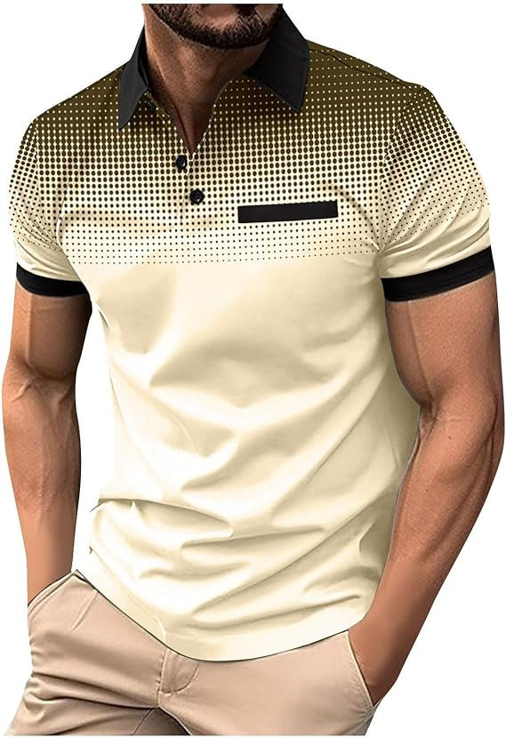 Herrer Poloshirt med moderne gradient og minimalistiske accenter Stilla