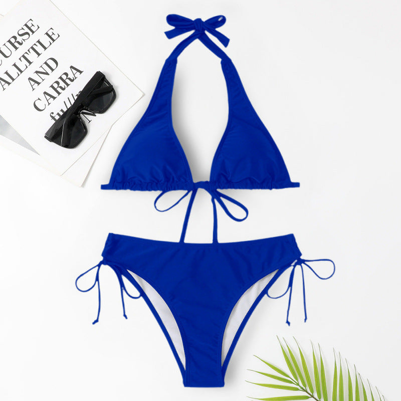 Dame Triangel-Bikini med justerbare stropper og snørrelsesdetaljer Stilla