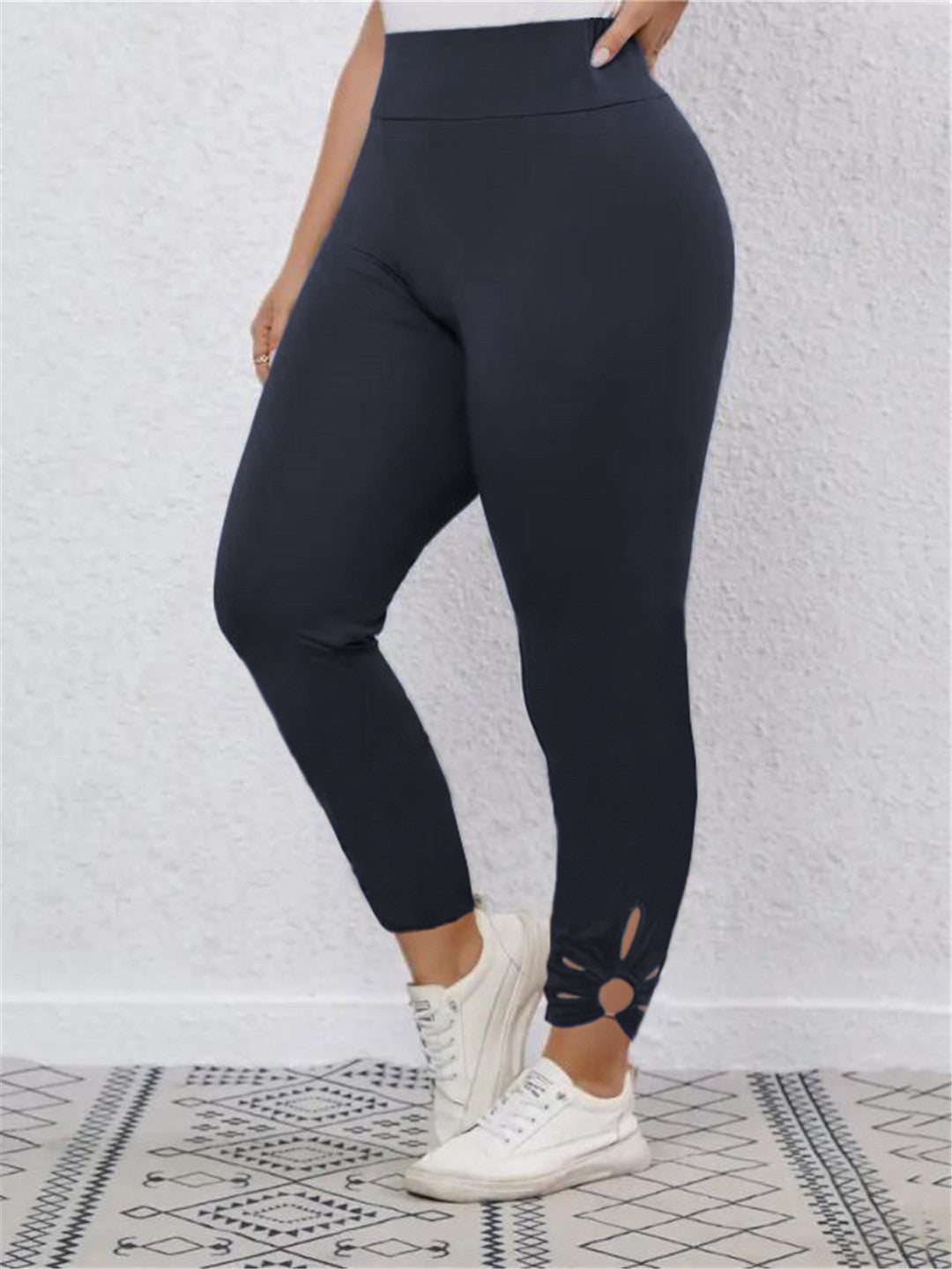Dame Sporty Leggings med fashionable Cut-Outs Stilla