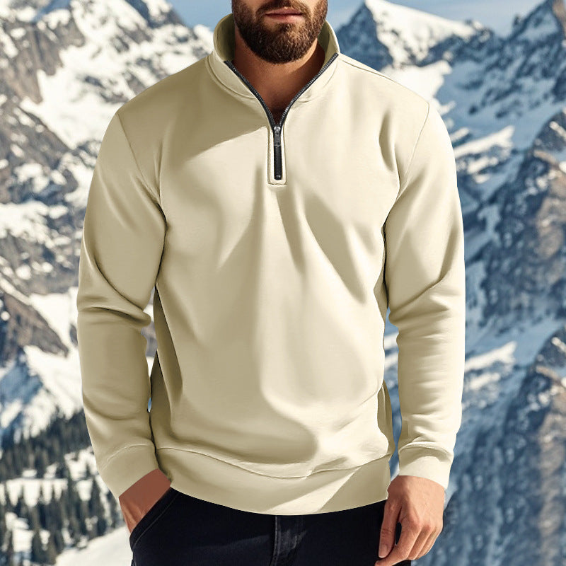 Herrer pullover med lynlås og høj hals Stilla
