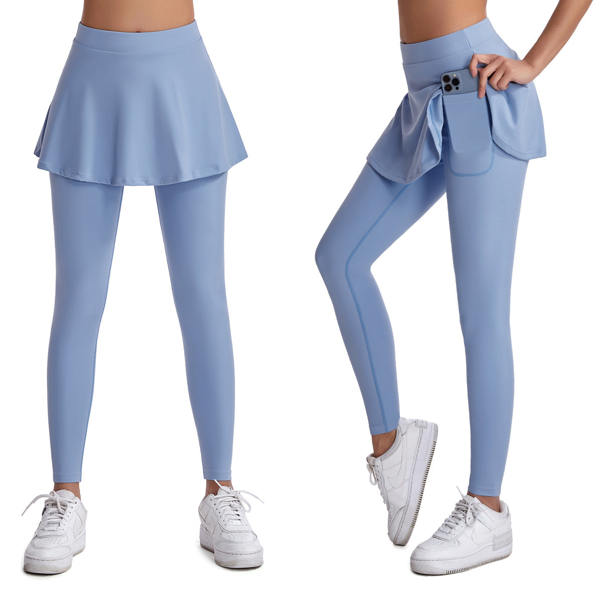 Dame sportskørt med integrerede leggings og praktiske sidelommer Stilla