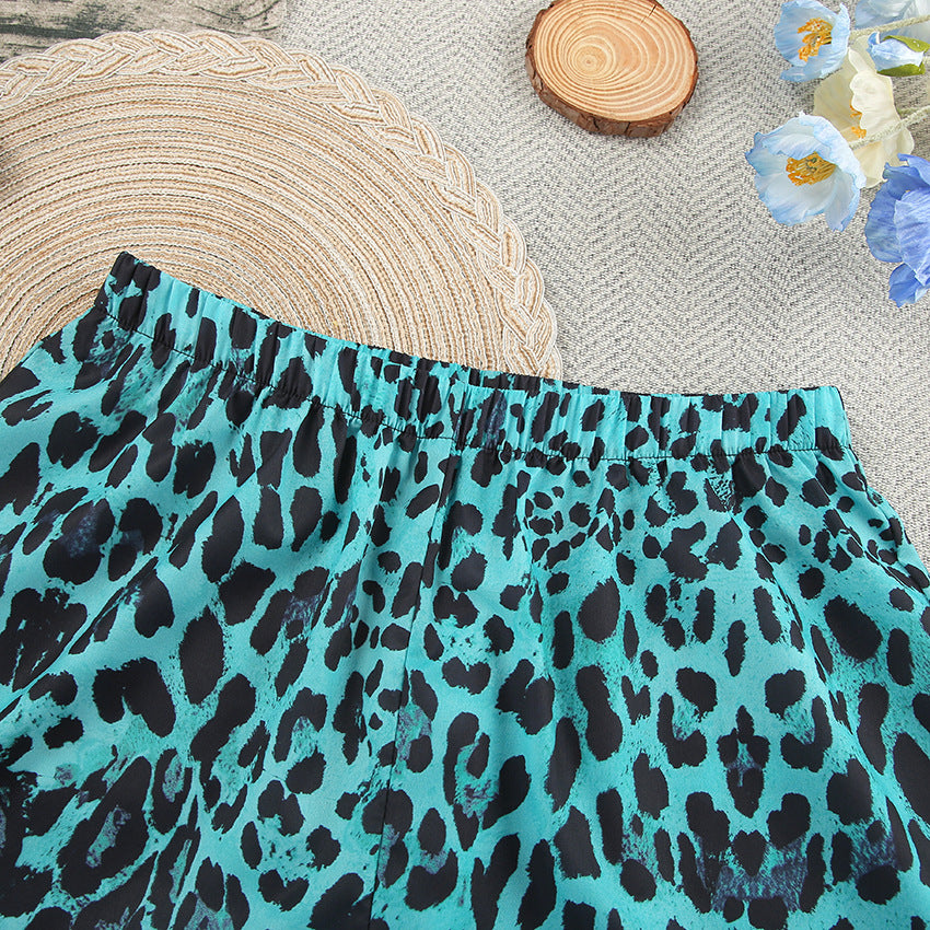 Dame Jumpsuit-sæt med moderne leopardmønster og afslappet design Stilla