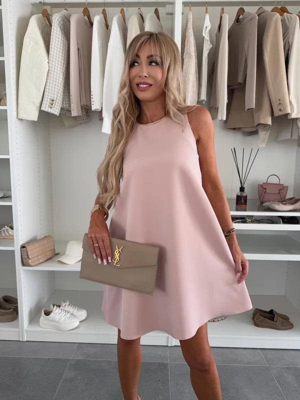 Dame A-linie kjole lavet af flydende materiale Stilla