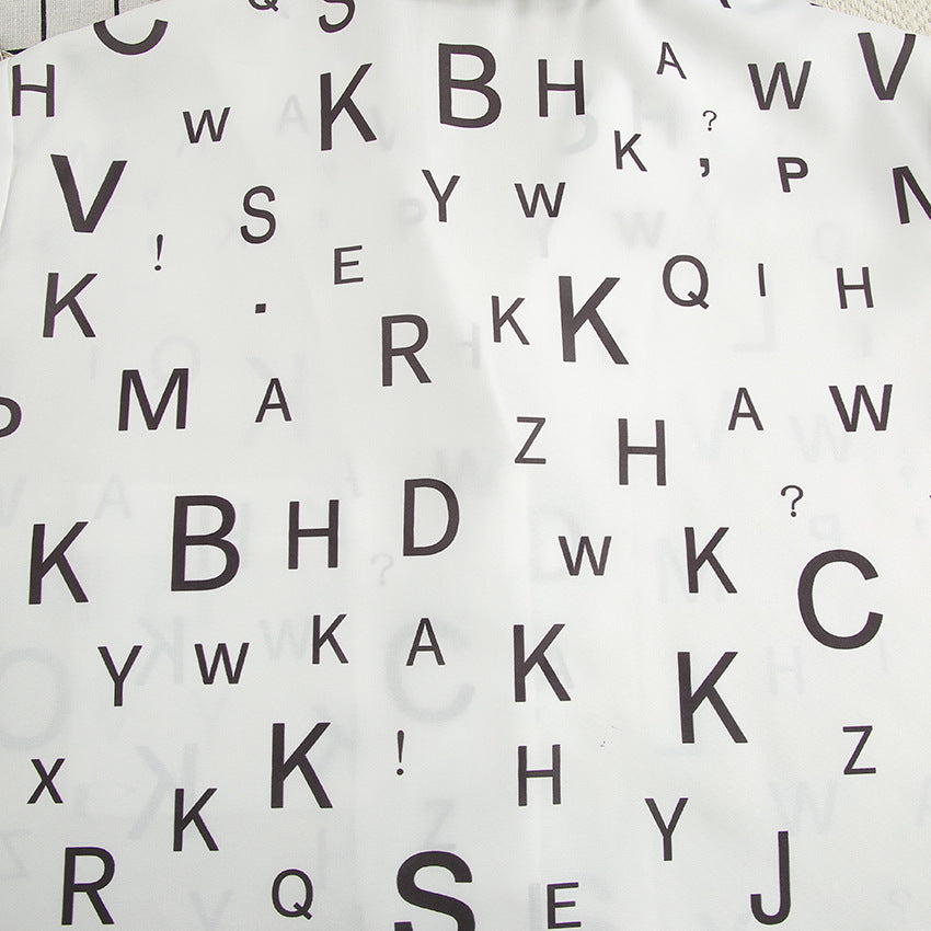 Dame Cropped Pyjama-sæt med alfabetisktryk og elastisk talje Stilla