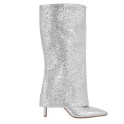 Femme Glitter Over-knæ Stiletto Støvler Stilla