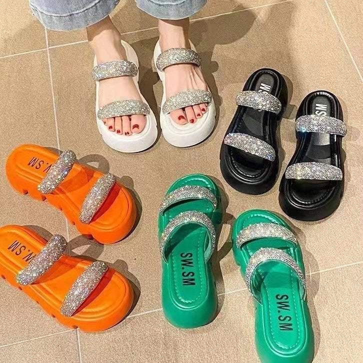 Damer Glitrende Sandaler med moderigtige Remme og komfortabel Såle Stilla