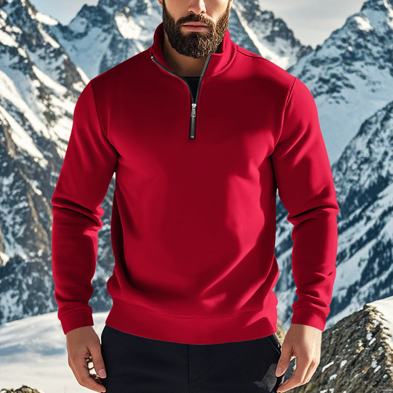 Herrer pullover med lynlås og høj hals Stilla
