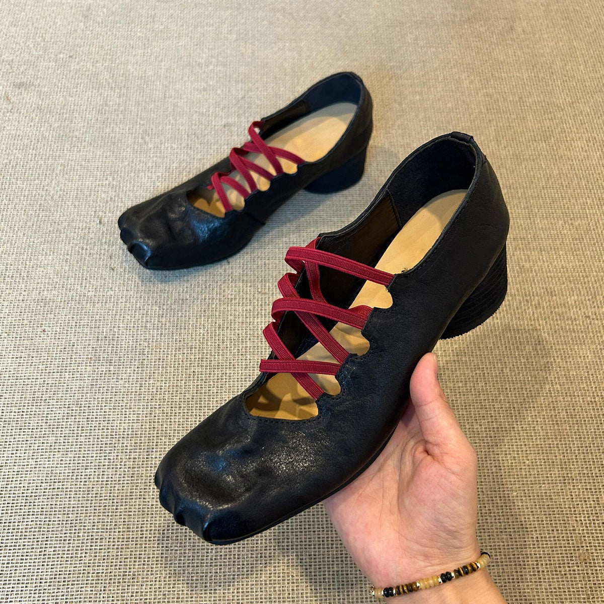 Femme Unique Cutout Design Mary Jane Hæle Stilla