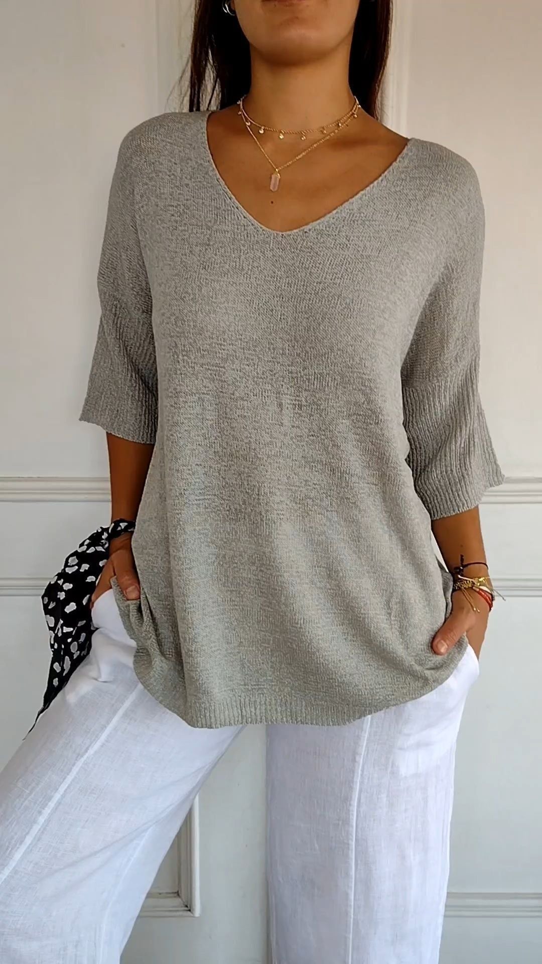 Stilla | Chic Trøje med V-Hals