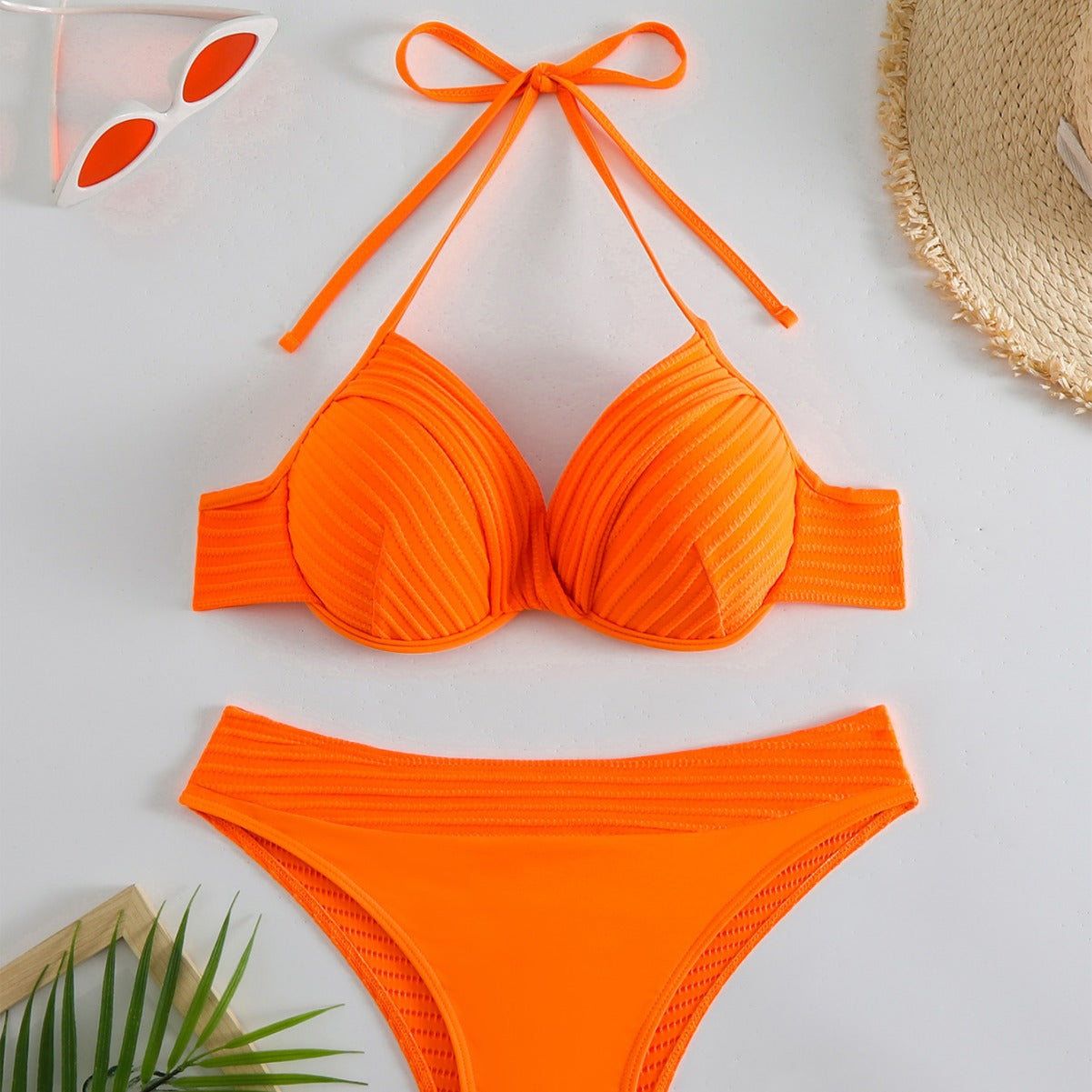 Damer Push-Up Bikini med raffineret ribdesign Stilla