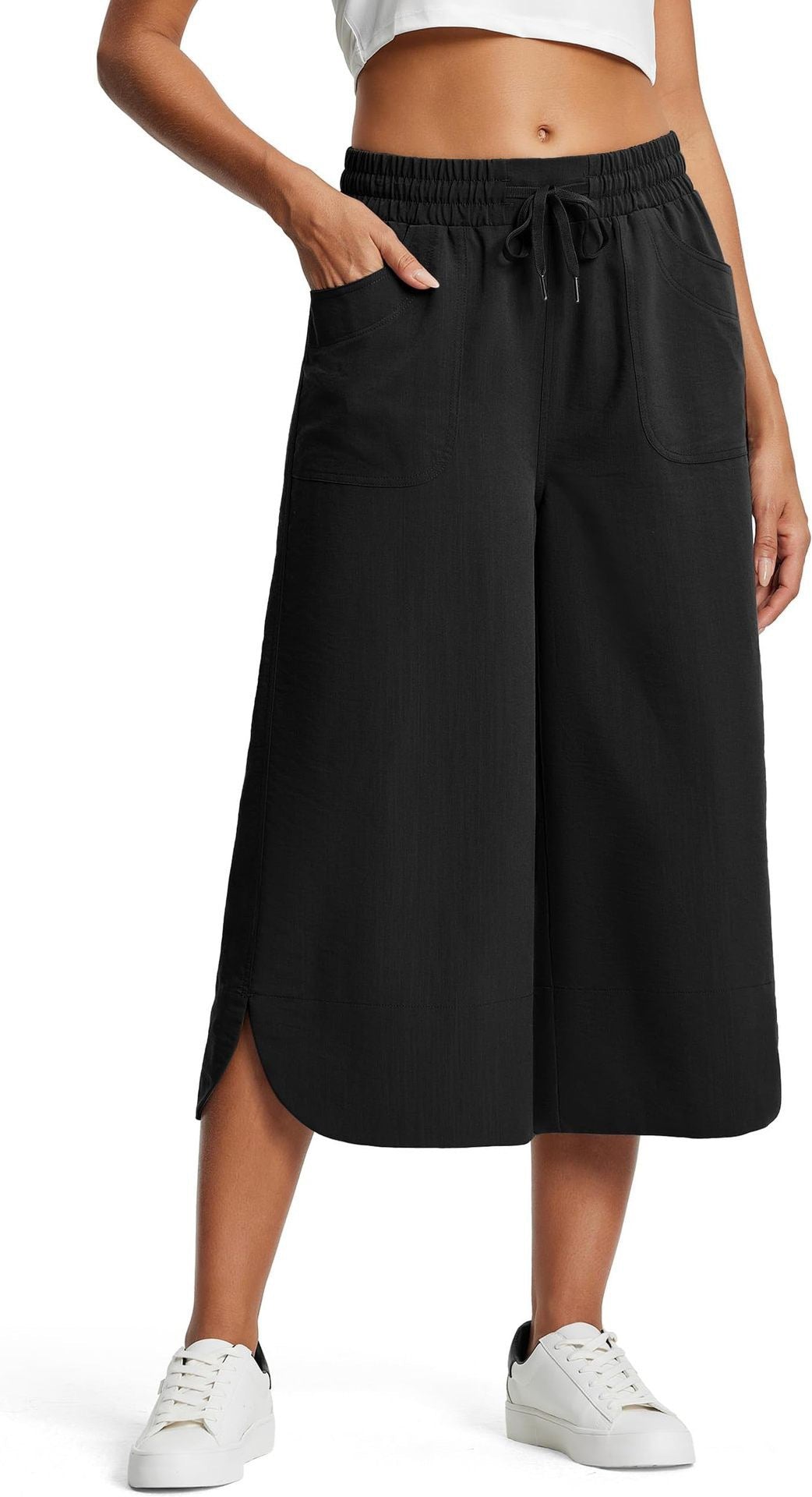 Dame culotte-bukser med elastisk talje og praktiske lommer Stilla
