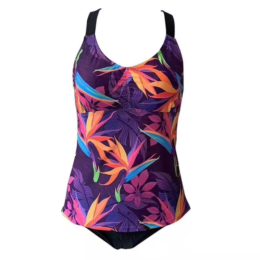 Dame Tankini med blomsterprint og komfortabel pasform Stilla