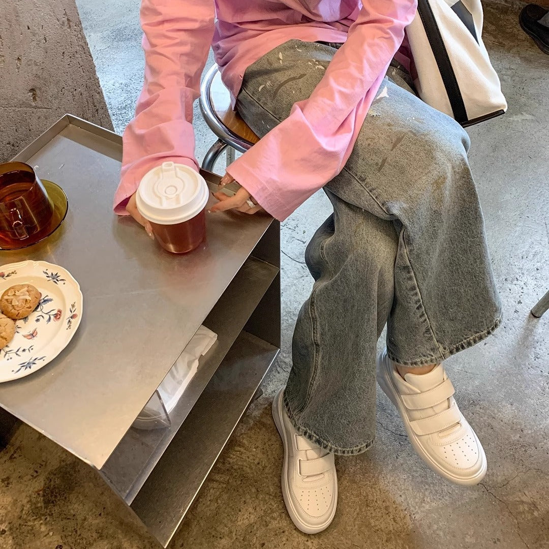 Dame platform sneakers med justerbare velcro-lukninger Stilla