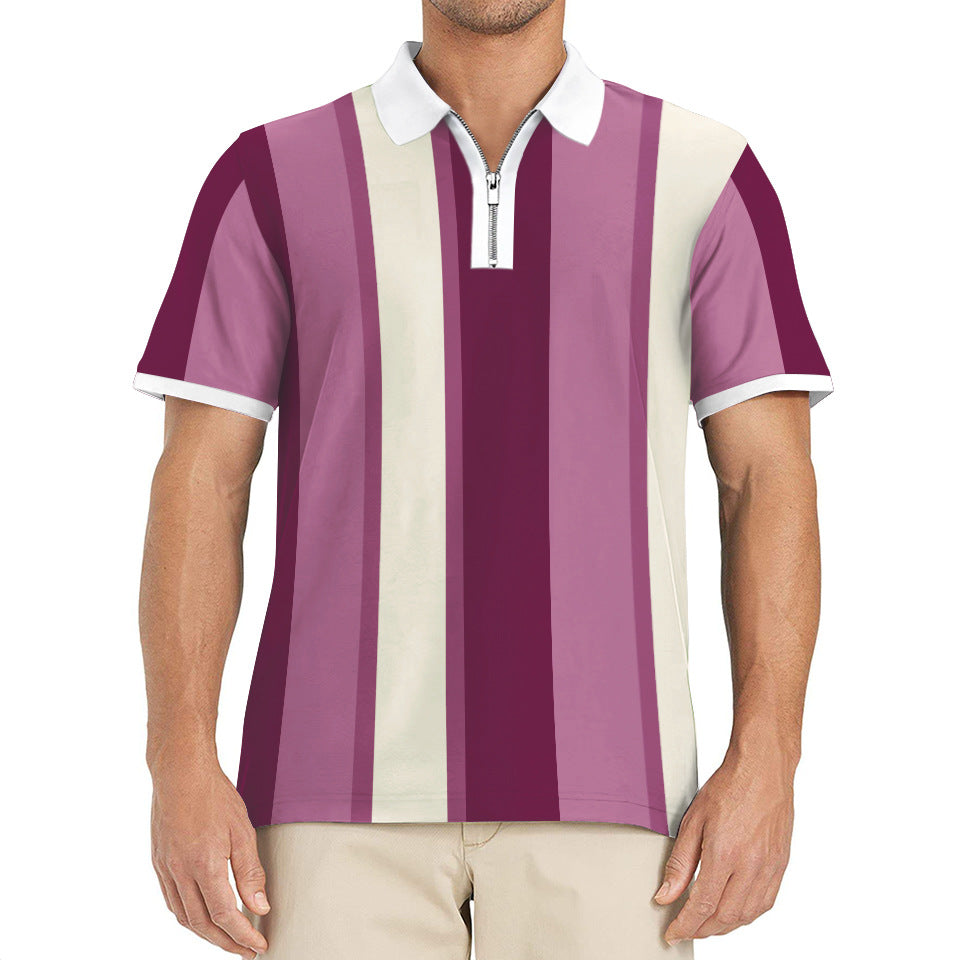 Herre polo t-shirt med stilfulde striber Stilla