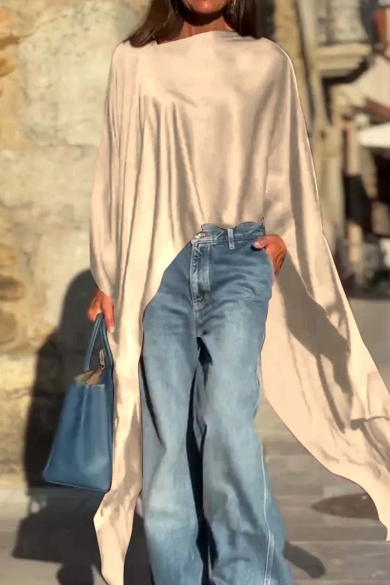 Dame Elegant kaftan-top med flydende ærmer Stilla