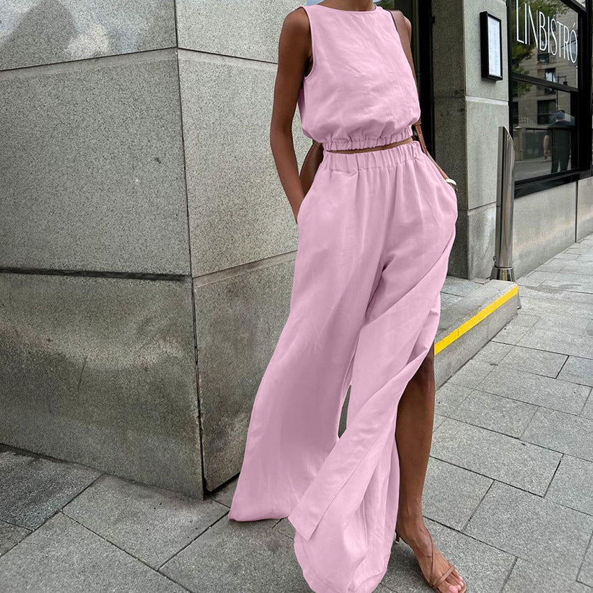 Dame jumpsuit med højtaljeret snit Stilla