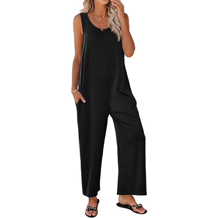 Kvinder Fritid Vidde Jumpsuit Stilla