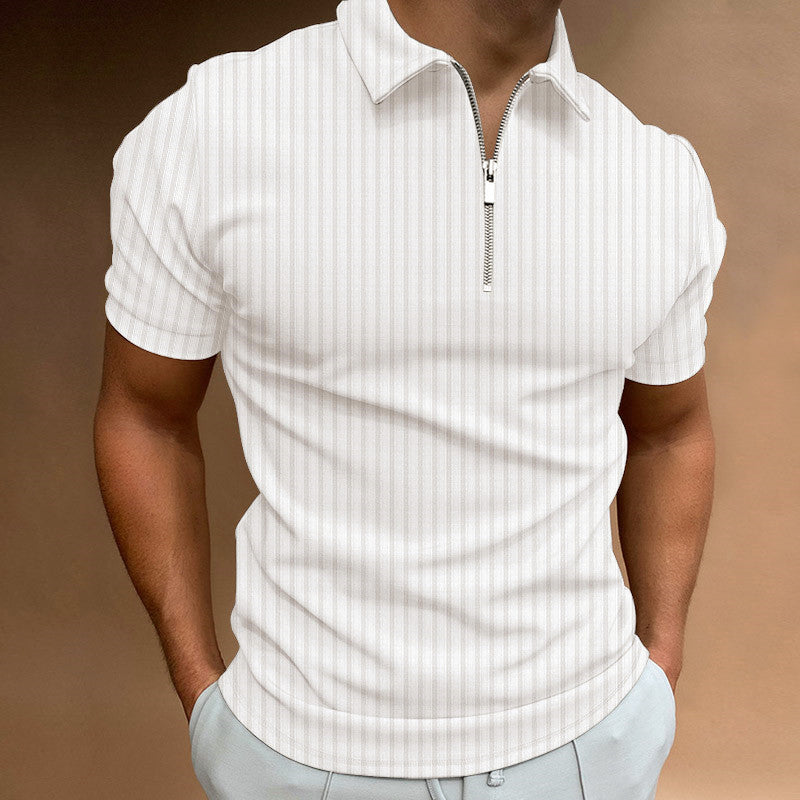 Herrer polo shirt med moderne lynlås og åndbare egenskaber Stilla