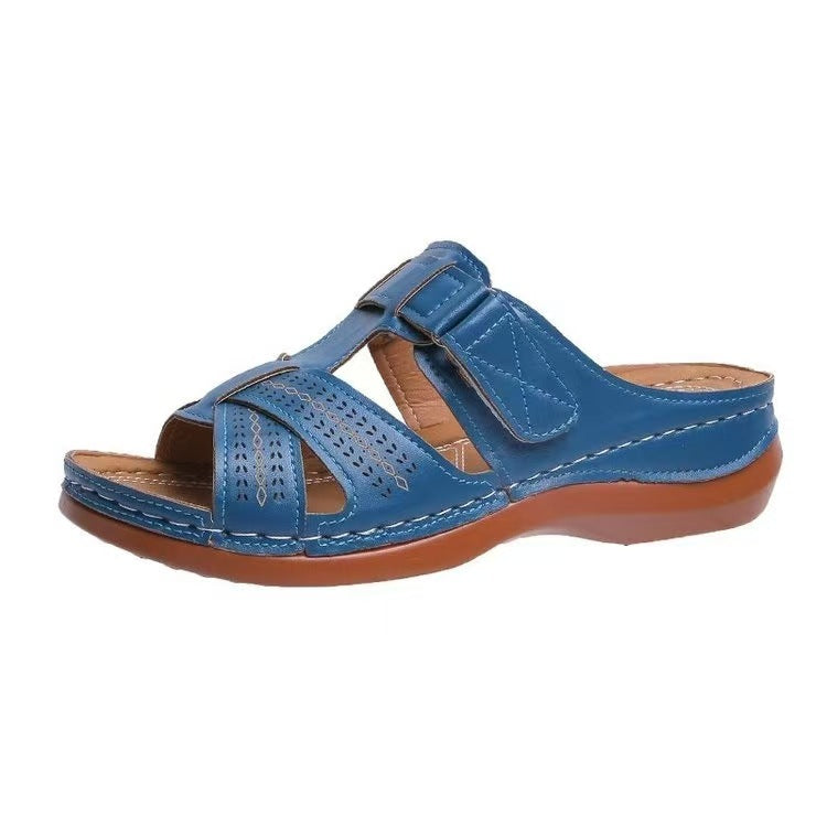 Dame Komfortable Læder-Sandaler med åndbare Remme Stilla