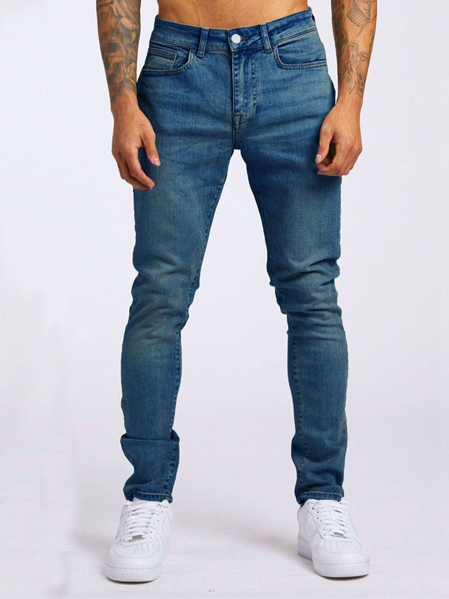 Herre Slim Fit Jeans med høj elasticitet og moderne design Stilla