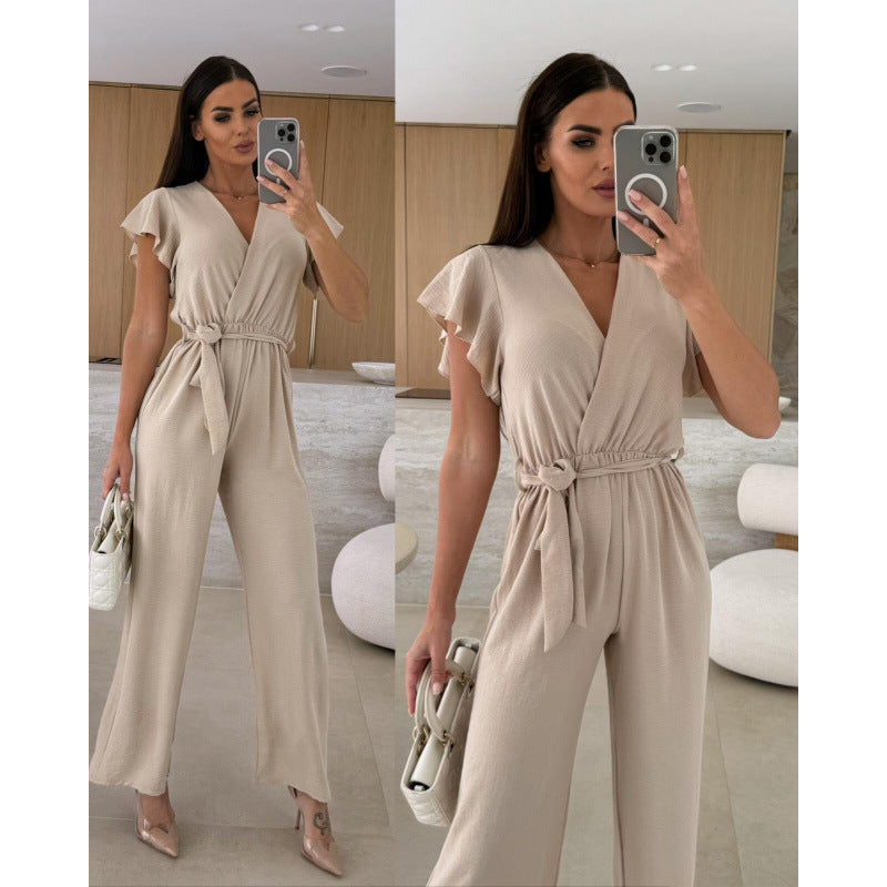 Dame Elegant Flæseudskæring Jumpsuit Stilla