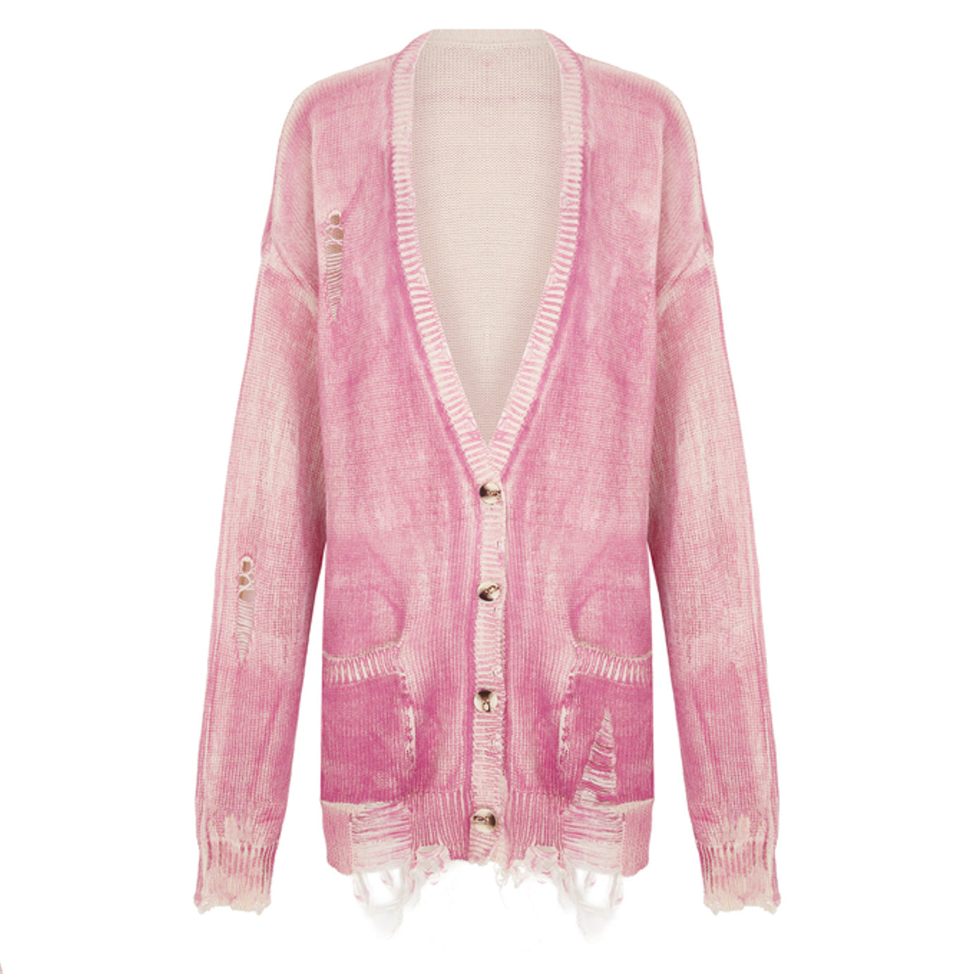 Stilla | Tie-dyed Distressed Uld Sweater