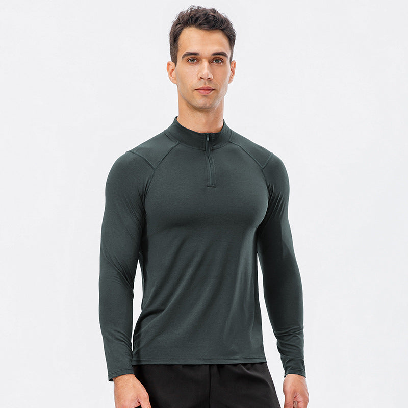 Herren funktionsshirt med halv lynlås Stilla