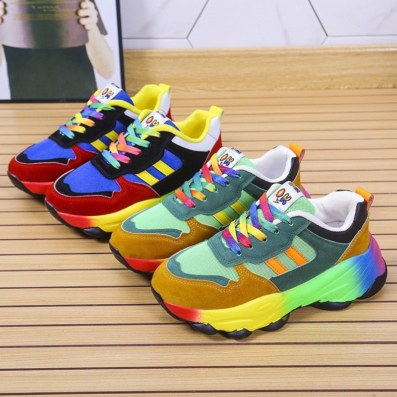 Dame Sneakers med iøjnefaldende farvegradient og åndbart overmateriale Stilla