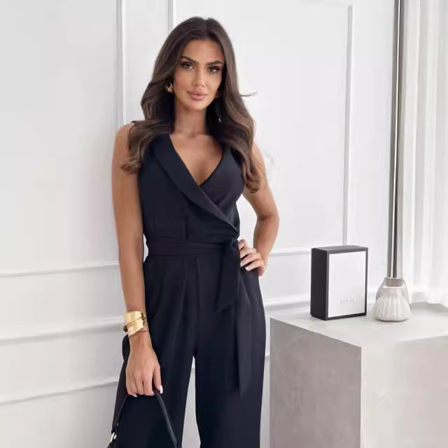 Kvinder elegant bred ben jumpsuit Stilla