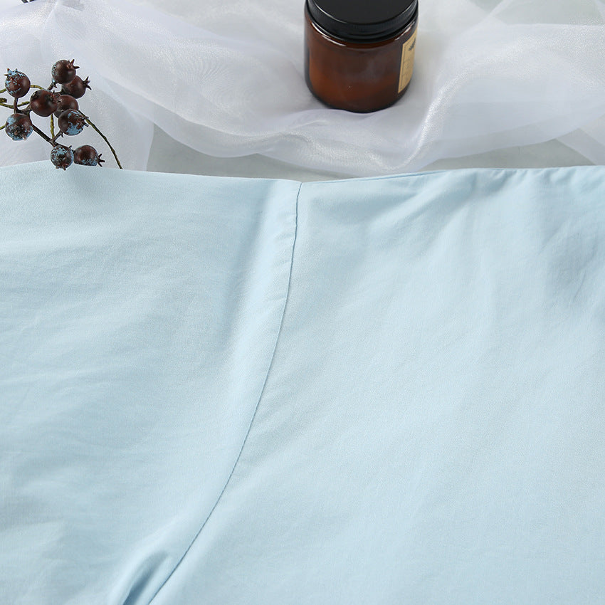 Dame afslappet linned skjorte og shorts sæt med løs pasform Stilla