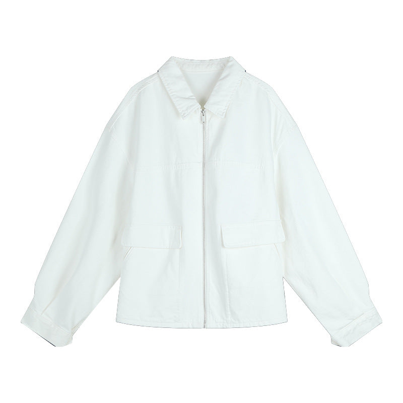 Dame afslappet jeansjakke i moderne oversized snit med praktiske lommer og klassisk krave Stilla