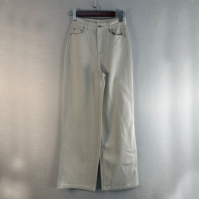 Dame højtaljede jeans med bredt ben Stilla