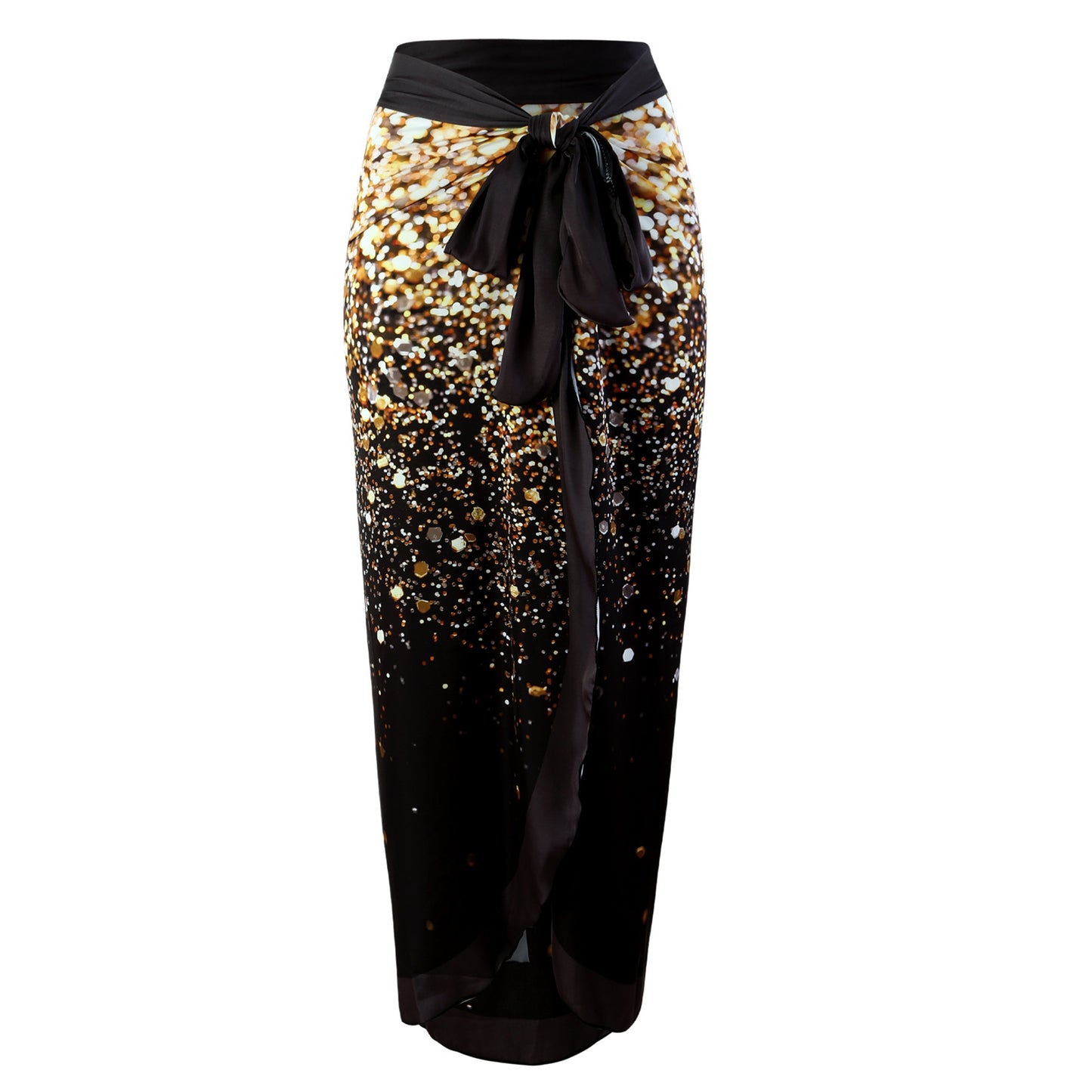 Dame badedragt med elegant omslagsnederdel og glamorøs glimmerlook Stilla