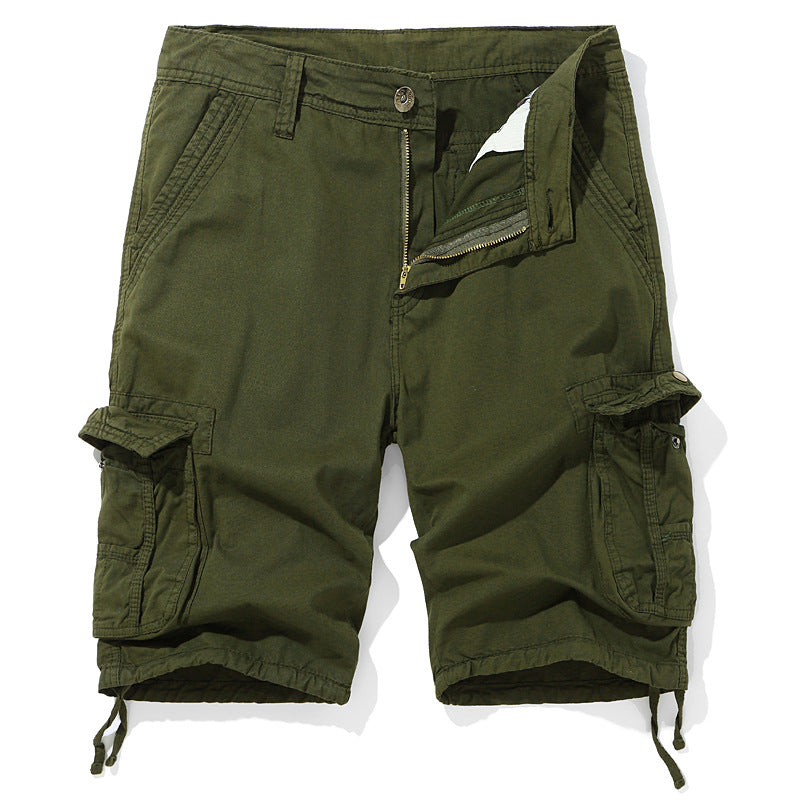 Herre cargo-shorts med flere lommer og justerbare snoretræk Stilla
