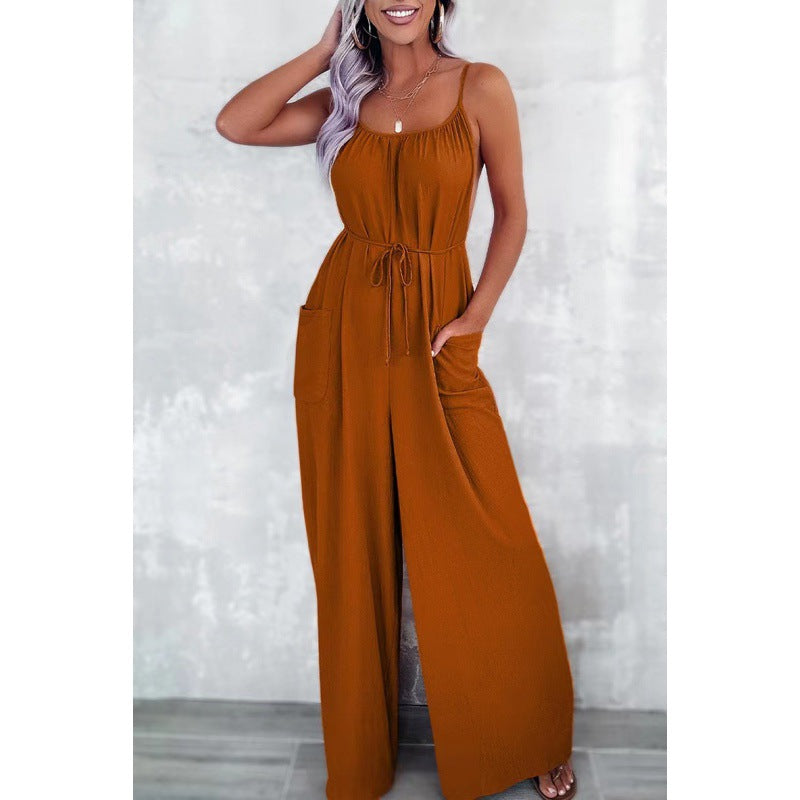 Lettere ærmeløs dame-jumpsuit med justerbar talje Stilla