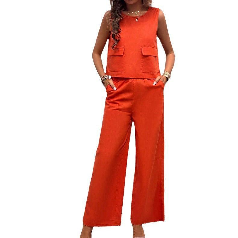 Dame to-sæders jumpsuit med løs pasform og lommer Stilla