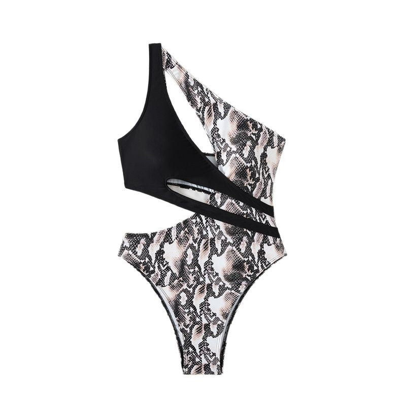 Dame Cut-Out asymmetrisk énbrystet badedragt Stilla