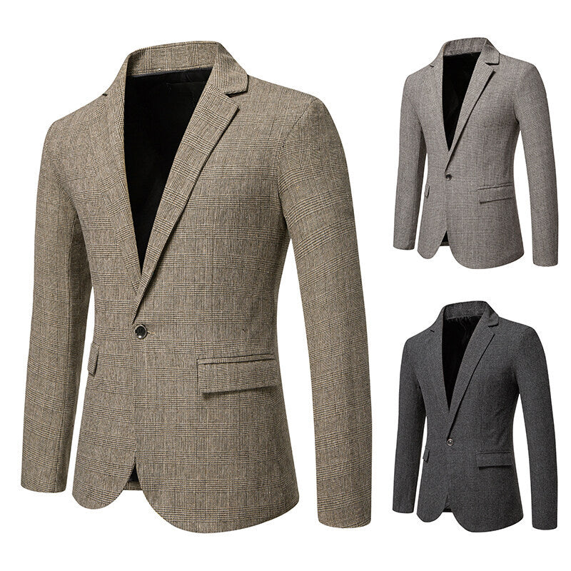 Herren skræddersyet houndstooth mønster blazer Stilla