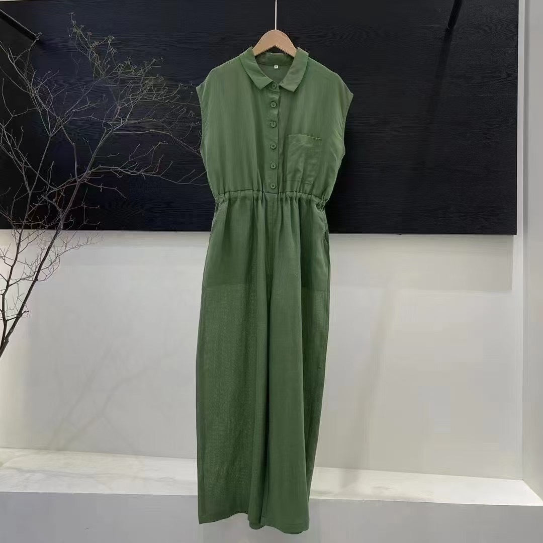 Dame Utility Jumpsuit med knapdetaljer Stilla