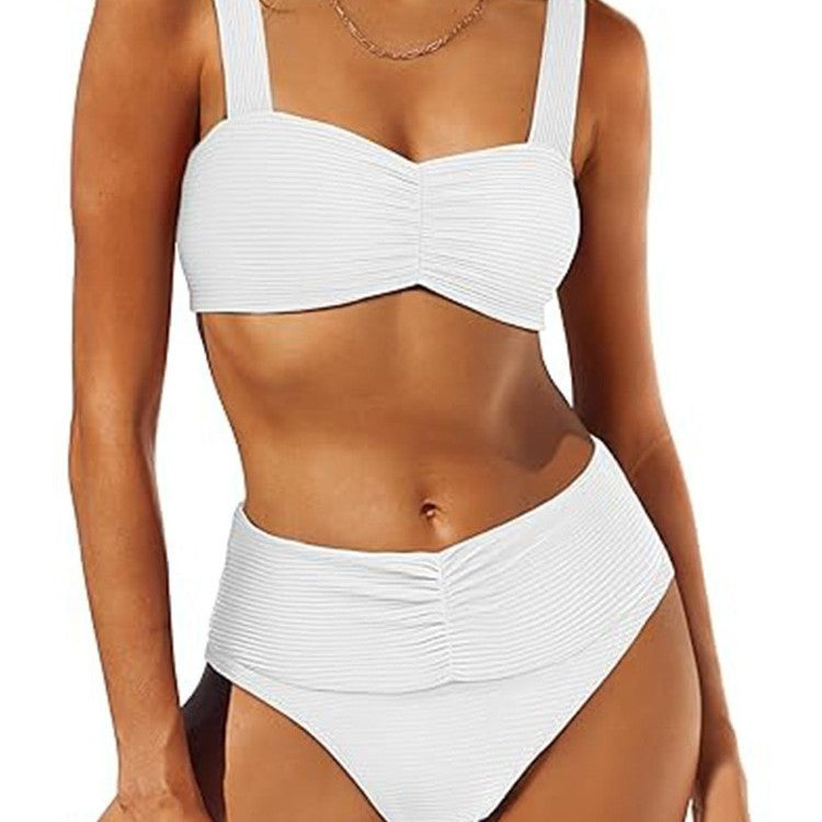 Dame bikini sæt med høj talje og struktureret top Stilla