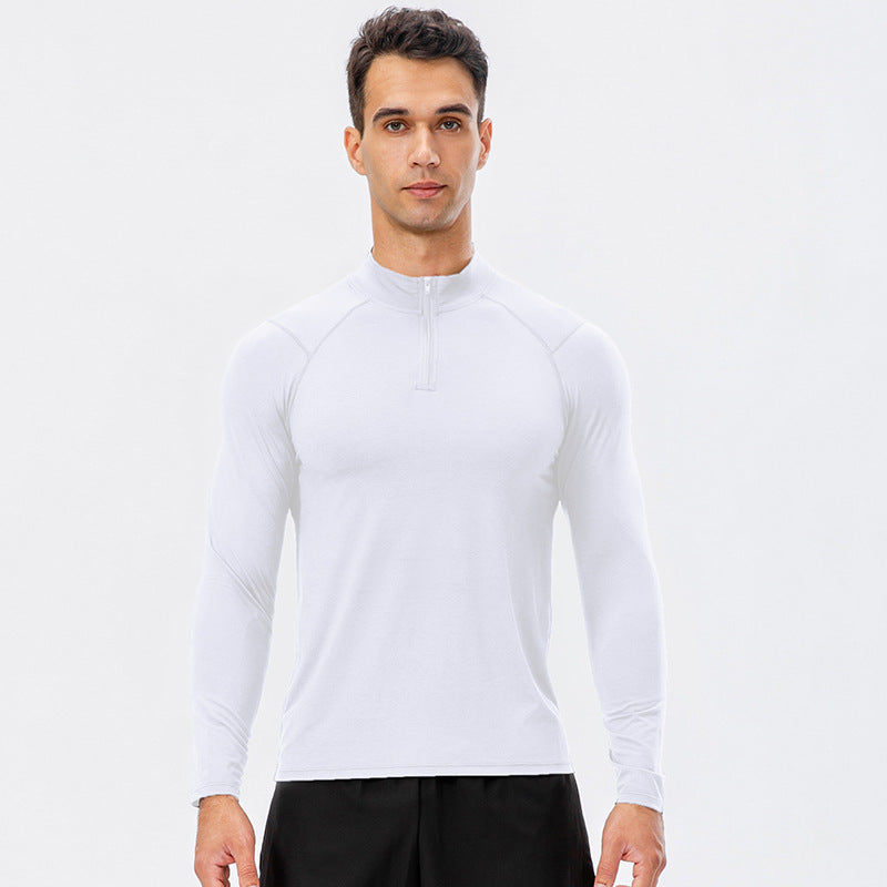 Herren funktionsshirt med halv lynlås Stilla