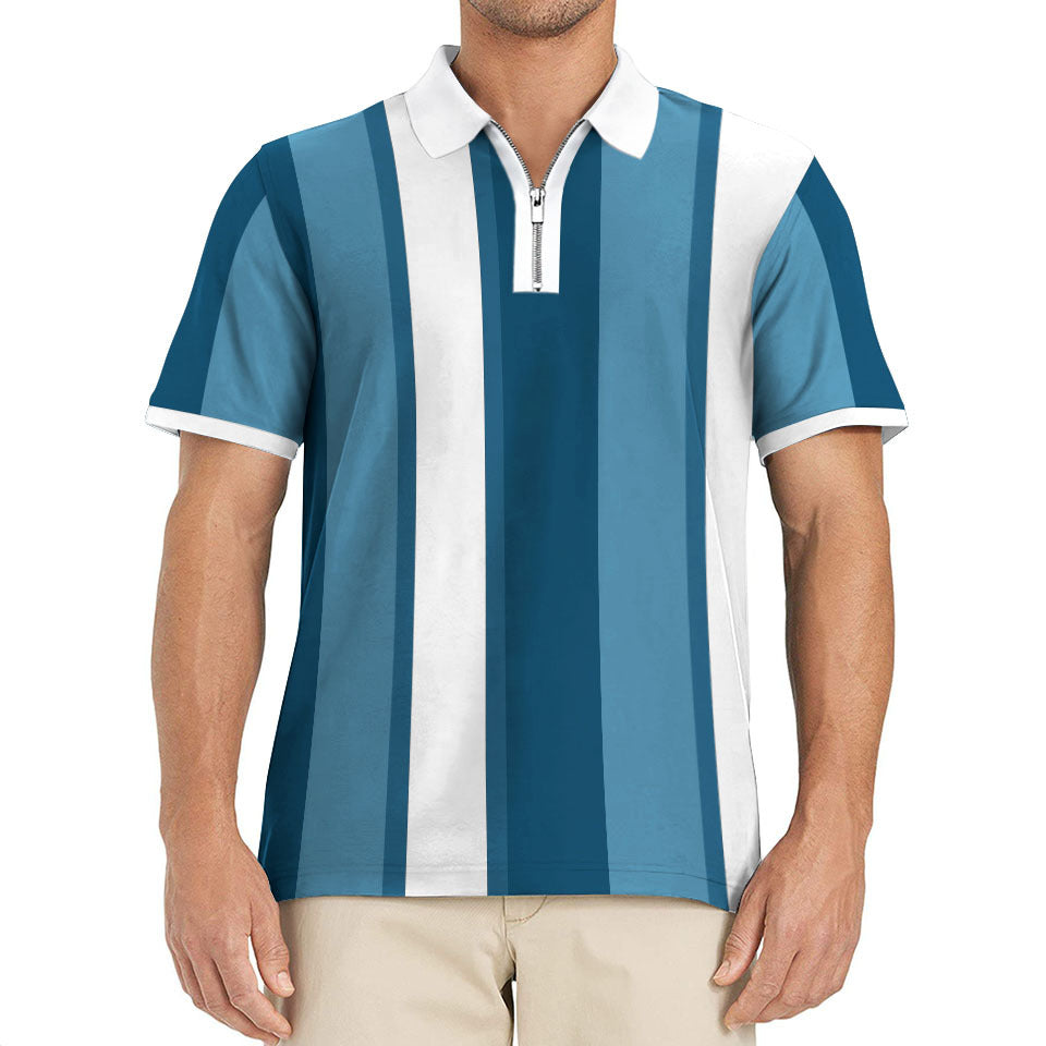 Herre polo t-shirt med stilfulde striber Stilla