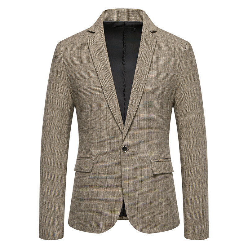 Herren skræddersyet houndstooth mønster blazer Stilla