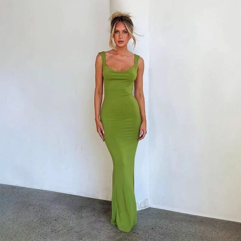 Dame Elegant Body-Conscious Maxi Kjole Stilla