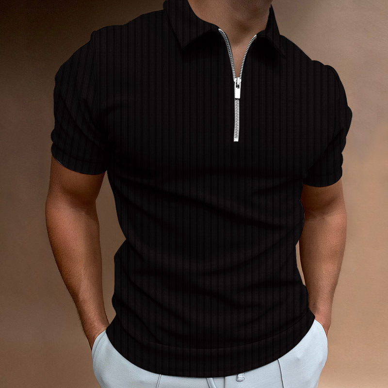 Herrer polo shirt med moderne lynlås og åndbare egenskaber Stilla